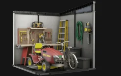 Medium Sheds>Keter Artisan 7x7 Outdoor Storage Shed - Grey