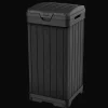 Outdoor Trash Cans|Trash Can Storage Sheds>Keter Baltimore Outdoor Trash Can - Black