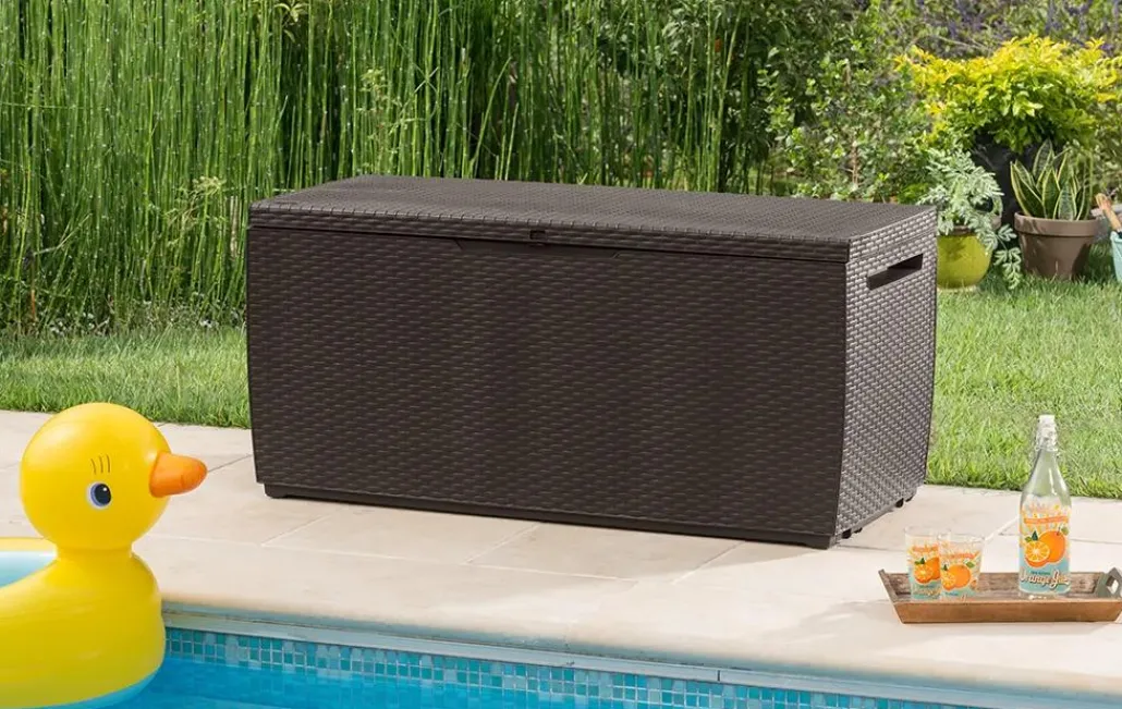 Small Deck Boxes>Keter Capri 80 Gallon Deck Box - Brown