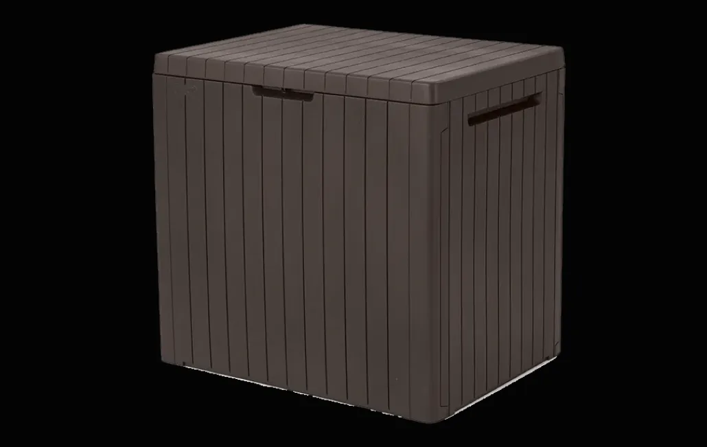 Small Deck Boxes>Keter City Box 30 Gallon Deck Box - Brown