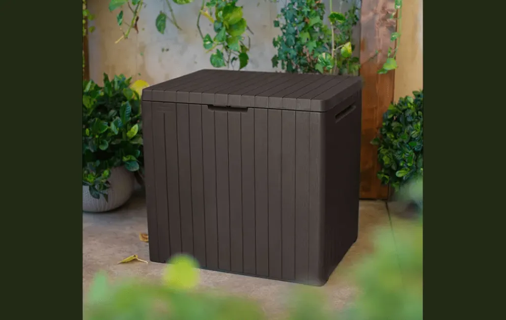 Small Deck Boxes>Keter City Box 30 Gallon Deck Box - Brown