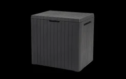 Small Deck Boxes>Keter City Box 30 Gallon Deck Box - Graphite