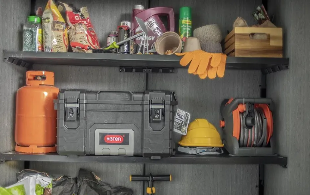 Storage Cabinets & Shelving Units|Vertical Sheds>Keter Cortina Alto Storage Shed - Graphite