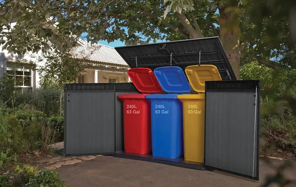 Small Sheds|Trash Can Storage Sheds>Keter Cortina Mega Storage Shed - Graphite