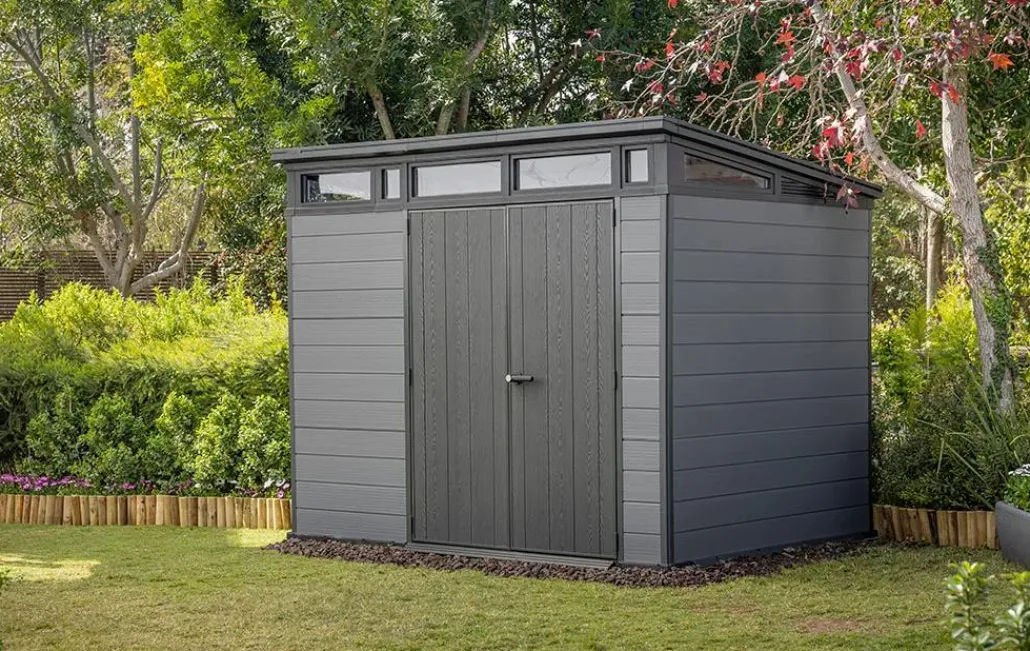 Medium Sheds>Keter Cortina 9x7 Storage Shed - Graphite