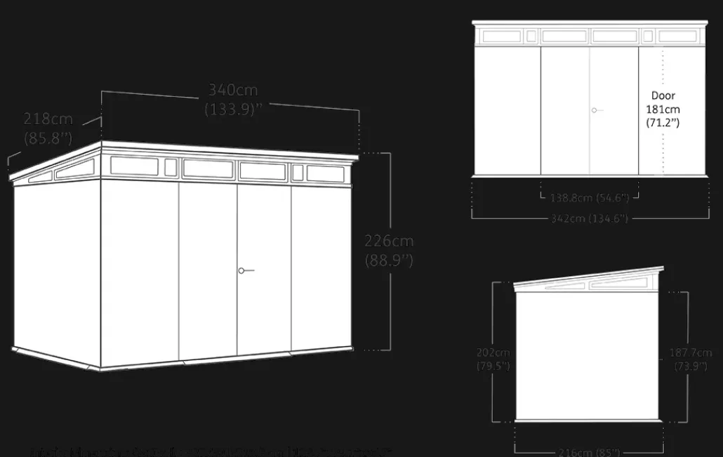 Large Sheds>Keter Cortina 11x7 Storage Shed - Green
