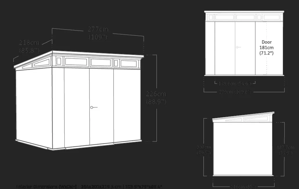 Medium Sheds>Keter Cortina 9x7 Storage Shed - Green