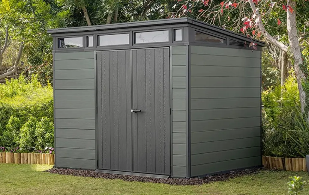 Medium Sheds>Keter Cortina 9x7 Storage Shed - Green
