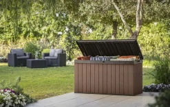 Large Deck Boxes>Keter Darwin 150 Gallon Deck Box - Brown