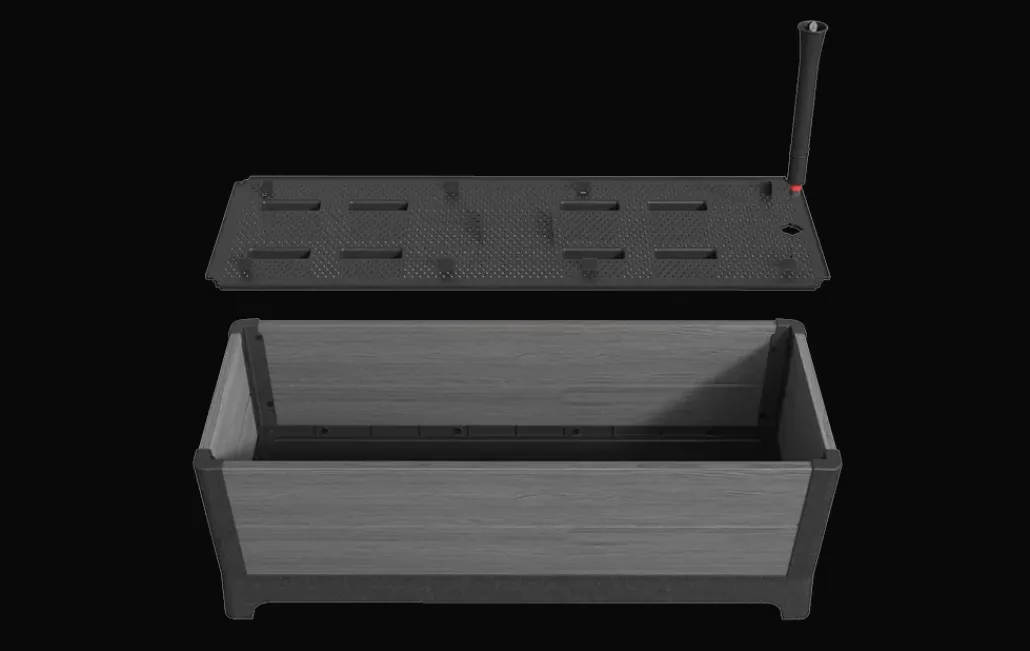 Garden Beds>Keter Darwin 29 Gallon Elevated Garden Bed - Graphite