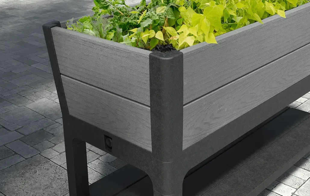 Garden Beds>Keter Darwin 29 Gallon Elevated Garden Bed - Graphite