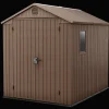 Medium Sheds>Keter Darwin 6x8 Storage Shed - Brown