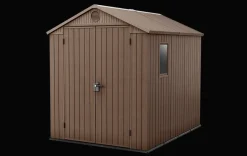 Medium Sheds>Keter Darwin 6x8 Storage Shed - Brown