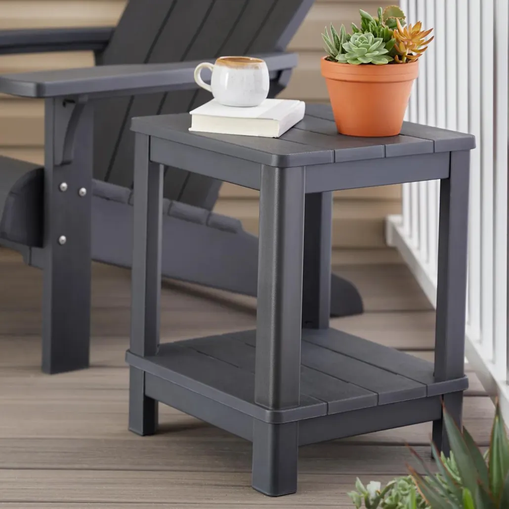 Outdoor Side Tables>Keter Deluxe Adirondack Side Table - Graphite