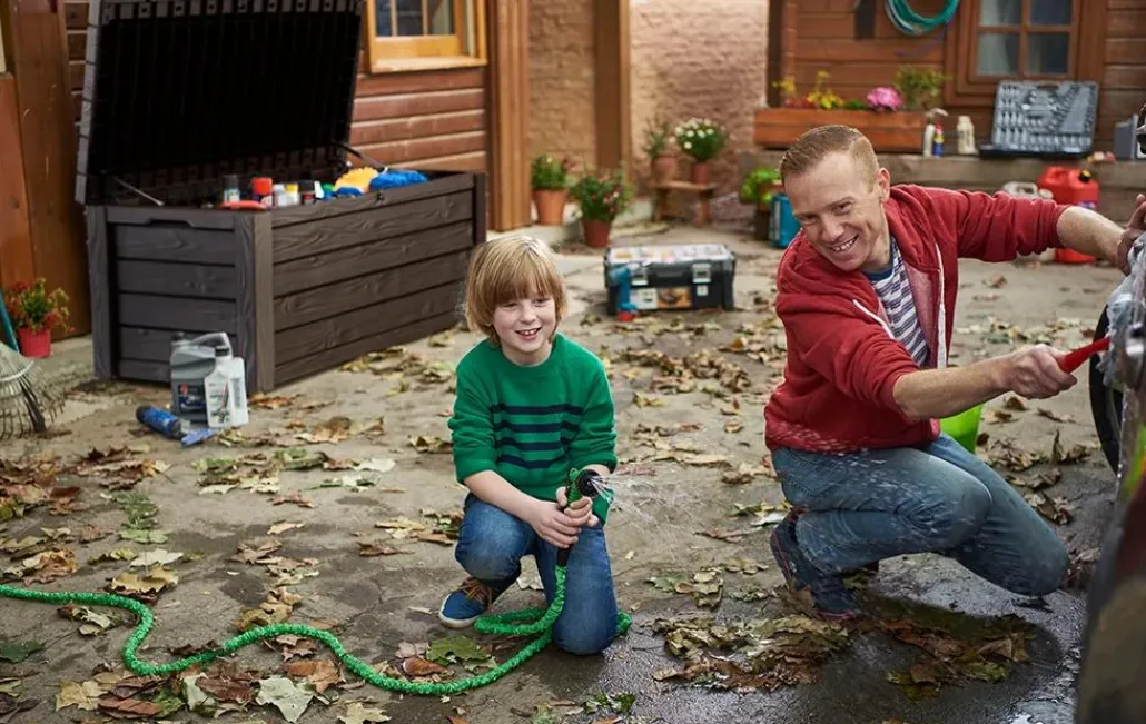 Large Deck Boxes>Keter Eastwood 150 Gallon Deck Box - Brown
