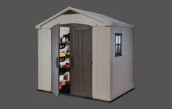 Medium Sheds>Keter Factor 8x6 Storage Shed - Brown