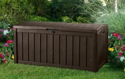 Large Deck Boxes>Keter Glenwood 101 Gallon Deck Box - Brown