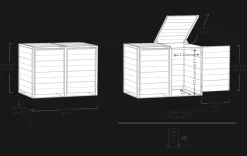 Trash Can Storage Sheds|Horizontal Sheds><noscript><img width=