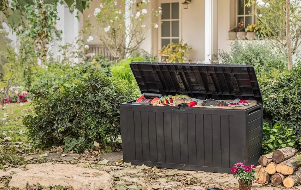 Small Deck Boxes>Keter Marvel 71 Gallon Deck Box - Brown