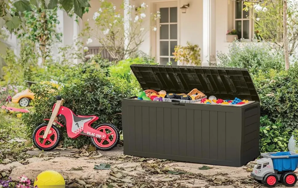 Small Deck Boxes>Keter Marvel 71 Gallon Deck Box - Taupe