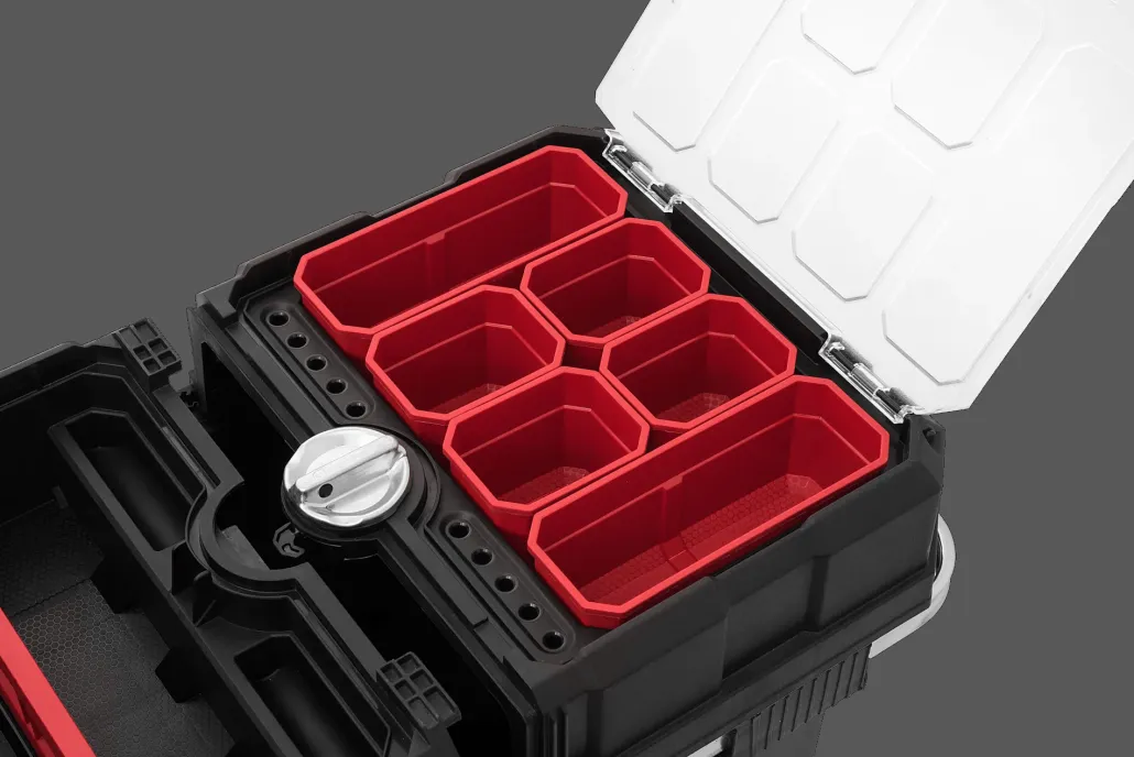 Tool Storage>Keter Masterloader Rolling Tool Box with Cantilever Organizer - Black