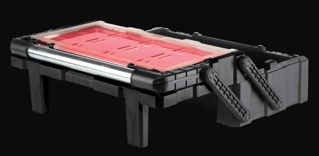 Tool Storage>Keter Masterloader Rolling Tool Box with Cantilever Organizer - Black