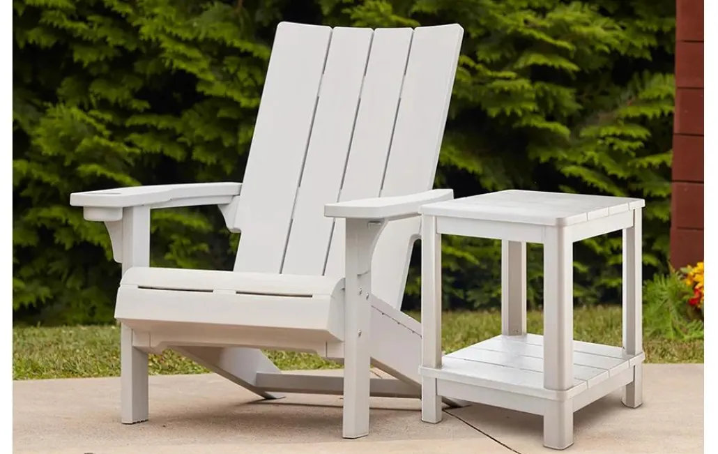 Adirondack Chairs>Keter Modern Adirondack Chair - White