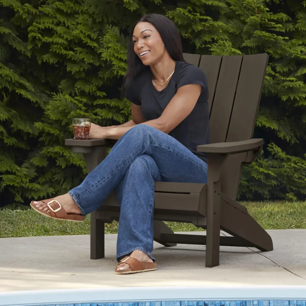 Adirondack Chairs>Keter Modern Adirondack Chair - Brown