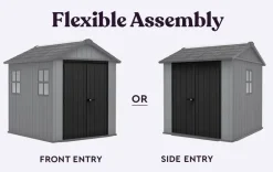 Medium Sheds>Keter Newton Plus 7.5x7 Storage Shed - Graphite