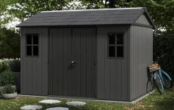 Large Sheds>Keter Newton Plus 7.5x11 Storage Shed - Graphite