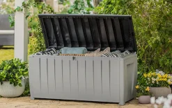 Small Deck Boxes>Keter Novel 90 Gallon Deck Box - Black