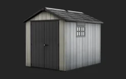 Medium Sheds>Keter Oakland 7.5x9 Storage Shed - Grey