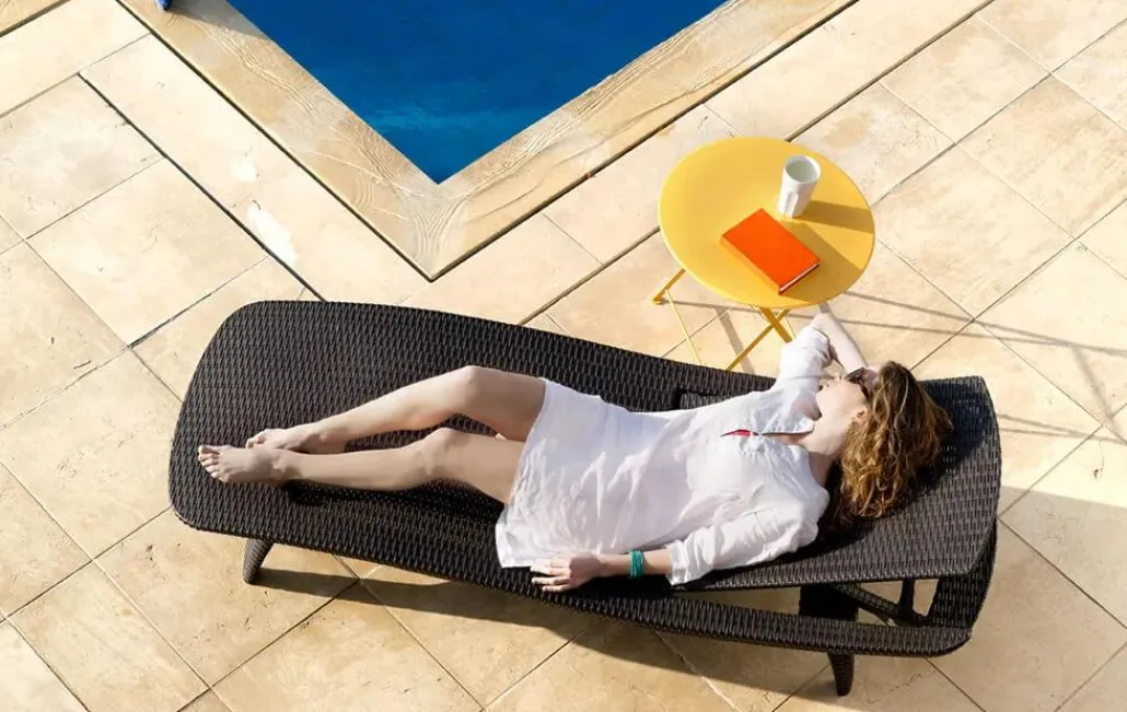 Sun Loungers>Keter Pacific Chaise Sun Lounger Set of 2 - Brown