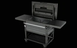 Cool Bars|Outdoor Kitchen Units>Keter Patio Cooler & Beverage Cart - Graphite