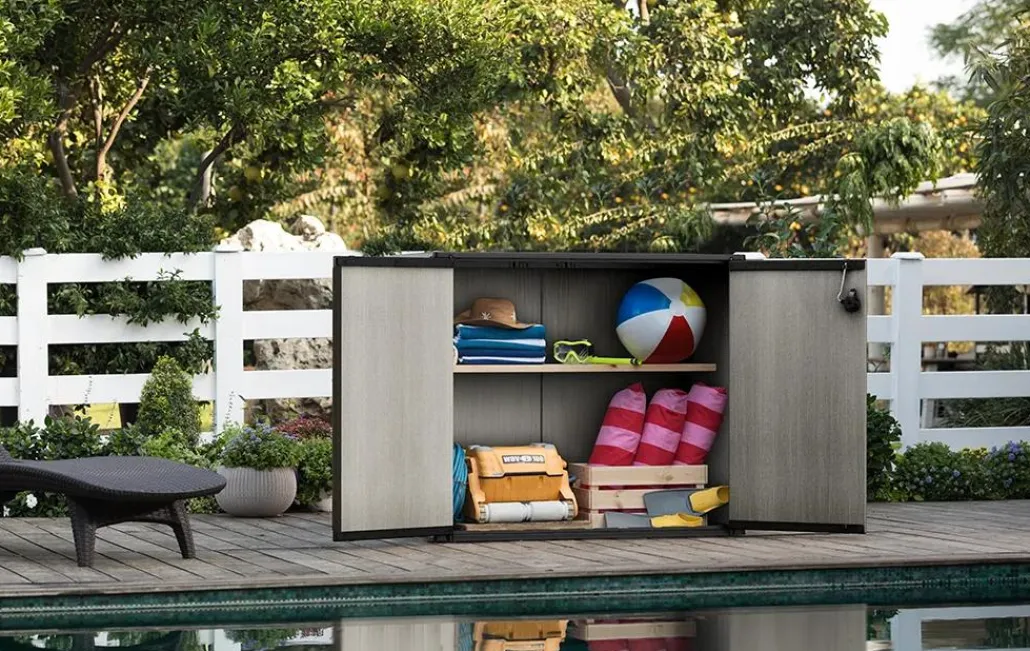 Storage Cabinets & Shelving Units|Horizontal Sheds>Keter Patio Store Storage Shed - Grey