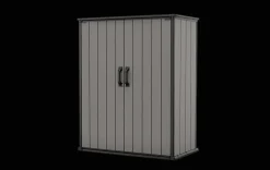 Storage Cabinets & Shelving Units|Vertical Sheds>Keter Premier Tall Storage Shed - Grey