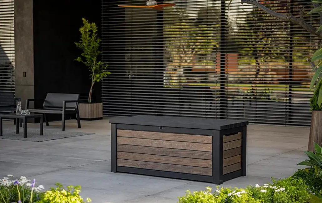 Large Deck Boxes>Keter Signature 165 Gallon Deck Box - Walnut Brown