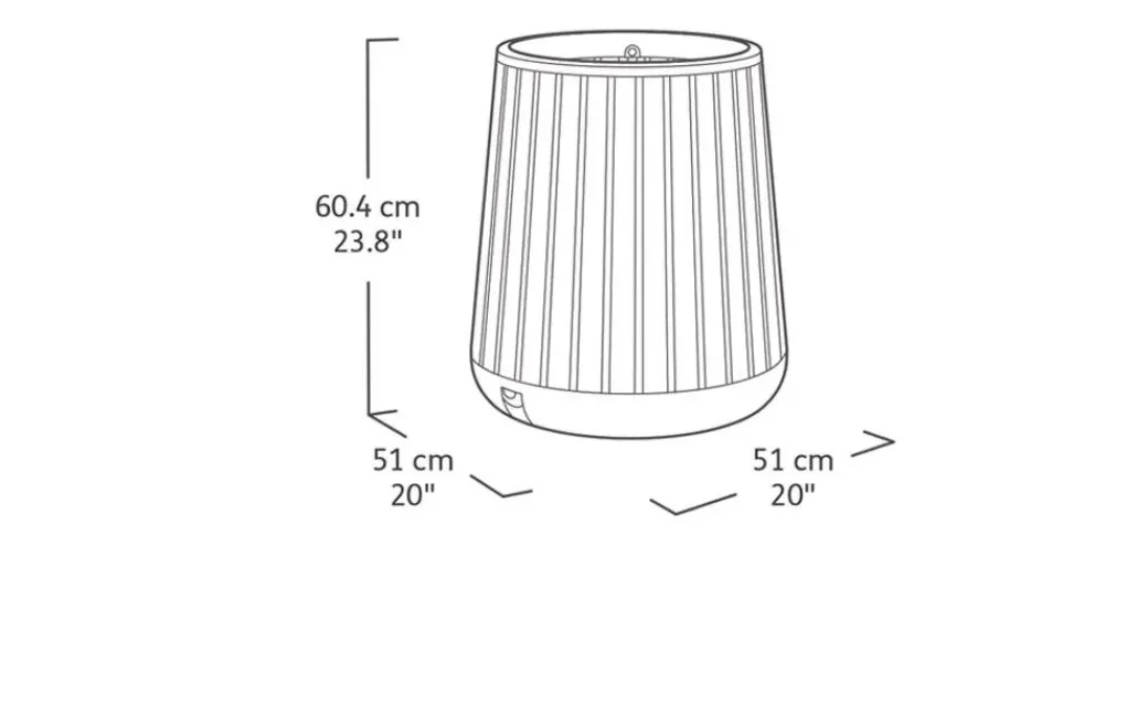 Planters>Keter Signature Conical Planter - Rosewood Brown