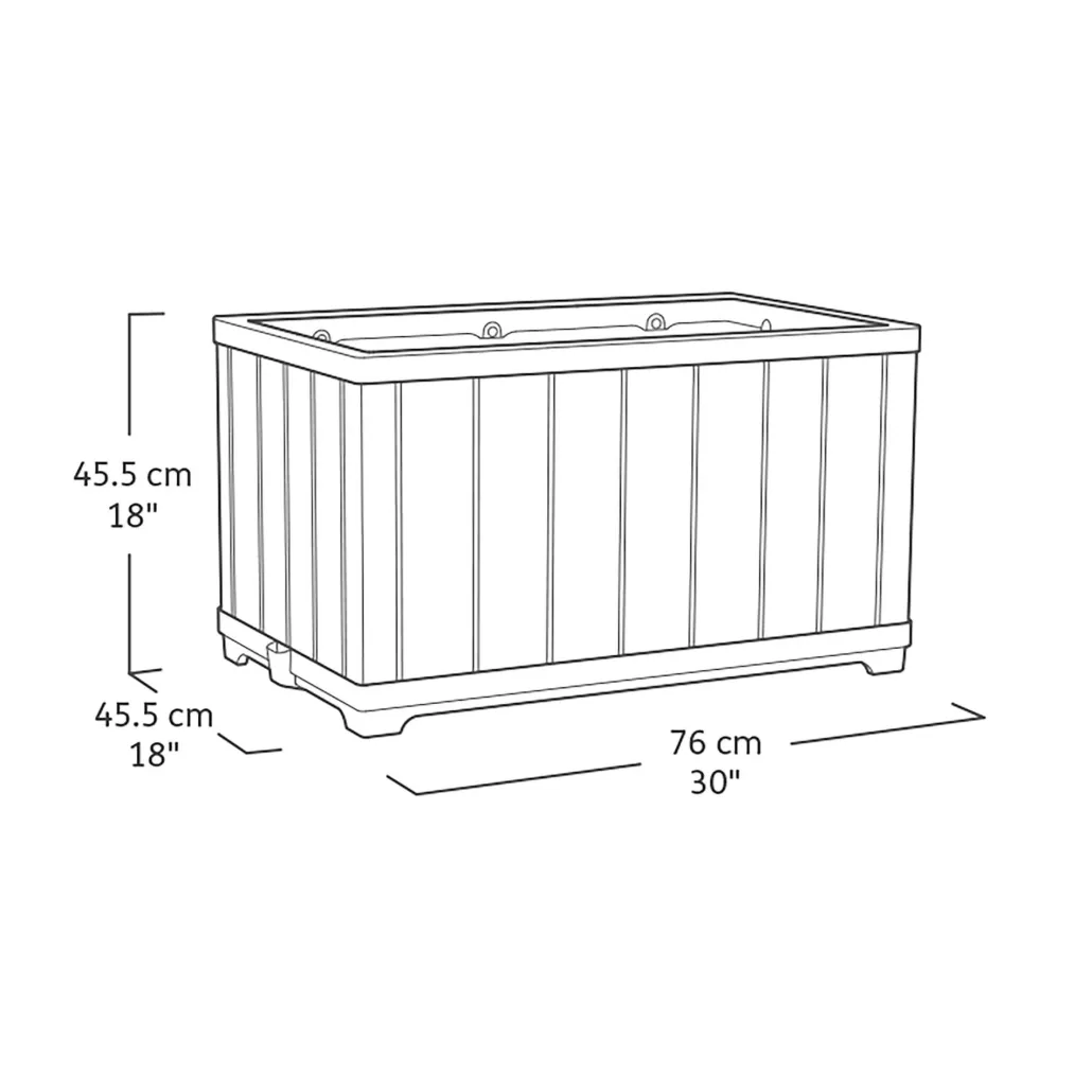 Planters>Keter Signature Rectangular Planter - Pine Brown