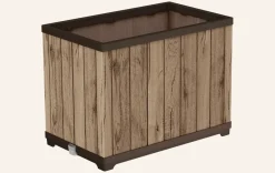 Planters>Keter Signature Rectangular Tall Planter - Pine Brown
