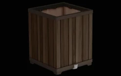 Planters>Keter Signature Square Tall Planter - Rosewood Brown