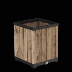 Planters>Keter Signature Square Tall Planter - Pine Brown