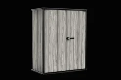Storage Cabinets & Shelving Units|Vertical Sheds>Keter Signature Vertical Storage Shed - Storm Grey