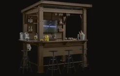 Gazebos>Keter Signature 7.5x6.5 Bar Gazebo - Pine Brown