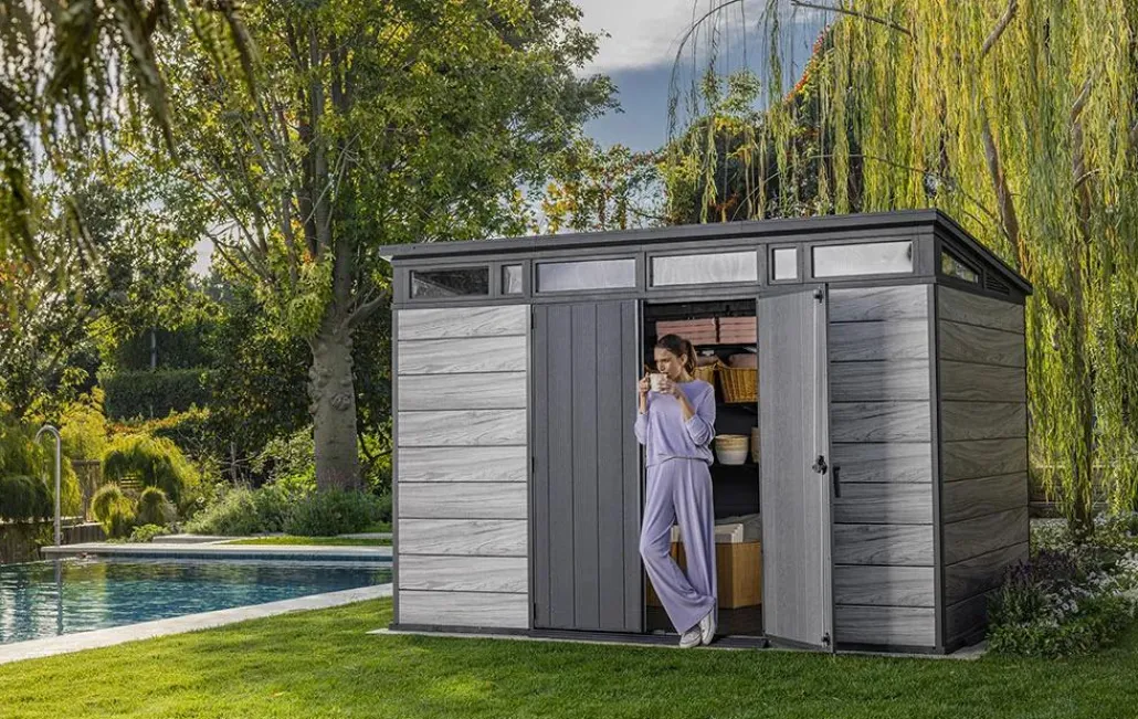 Large Sheds>Keter Signature 11x7 Storage Shed - Storm Grey