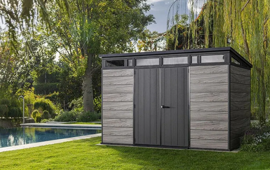 Large Sheds>Keter Signature 11x7 Storage Shed - Storm Grey