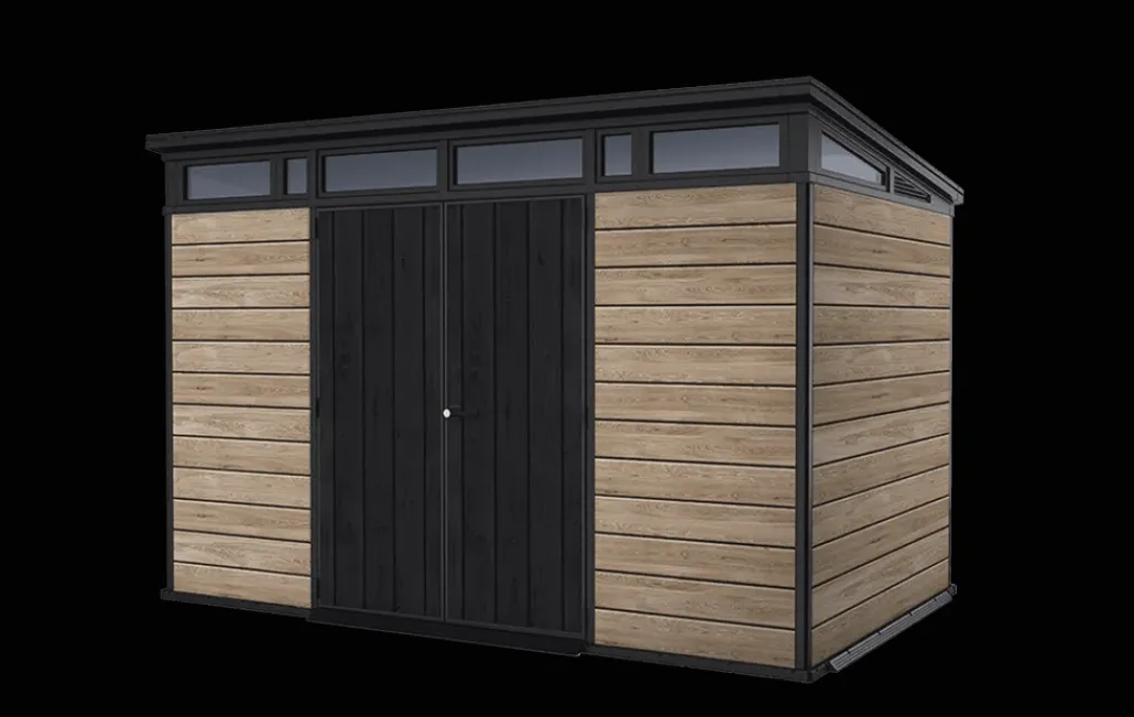 Large Sheds>Keter Signature 11x7 Storage Shed - Ashwood Brown
