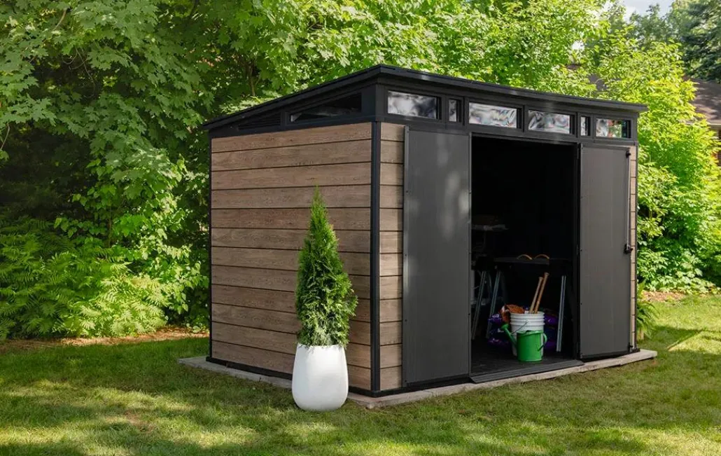 Large Sheds>Keter Signature 11x7 Storage Shed - Ashwood Brown