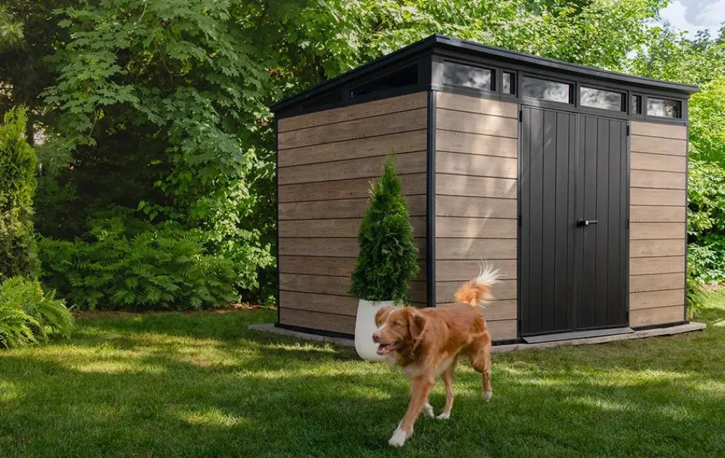 Large Sheds>Keter Signature 11x7 Storage Shed - Ashwood Brown