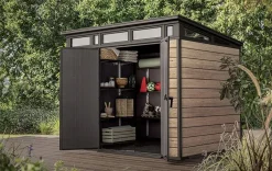 Medium Sheds>Keter Signature 9x7 Storage Shed - Ashwood Brown